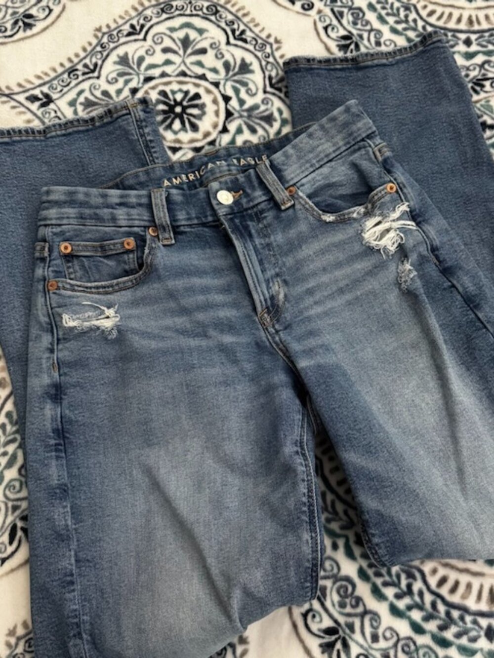 American Eagle Curvy Straight Jeans Sz 4 Reg